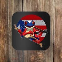Coqui Frog Playing Guitar Puerto Rico Animal Coaster thumb 0