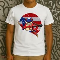 Coqui Frog Playing Guitar Puerto Rico Animal T-Shirt thumb 3