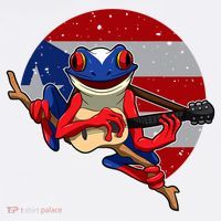 Coqui Frog Playing Guitar Puerto Rico Animal Mousepad thumb 1