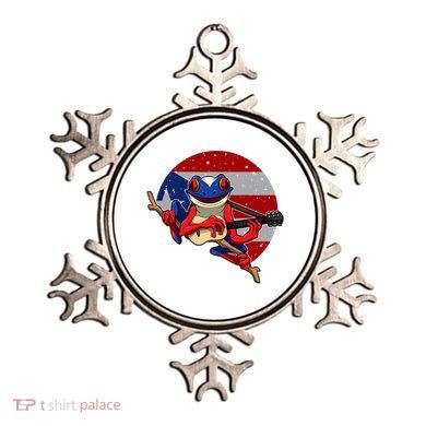 Coqui Frog Playing Guitar Puerto Rico Animal Ornament
