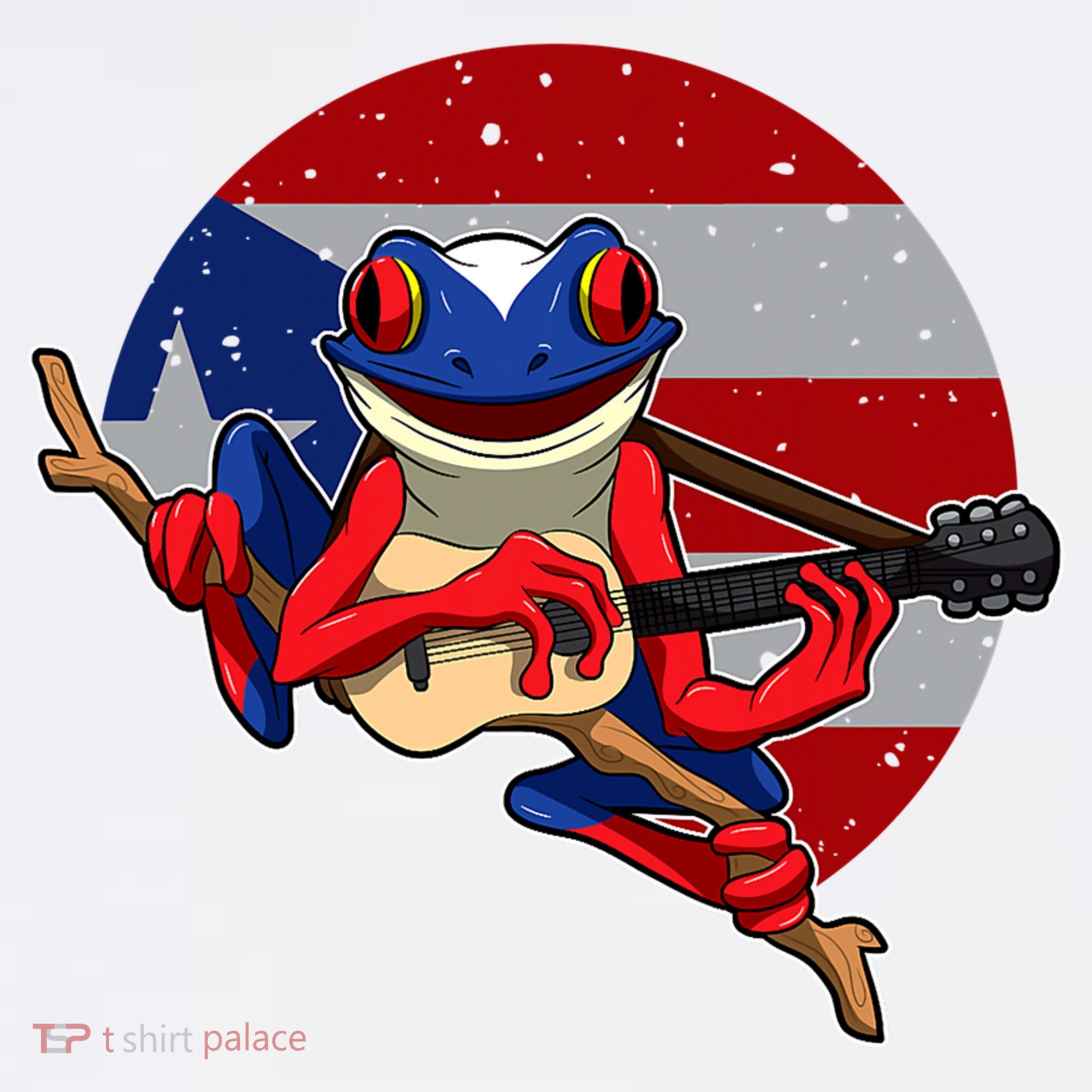 Coqui Frog Playing Guitar Puerto Rico Animal Women's Tank Top
