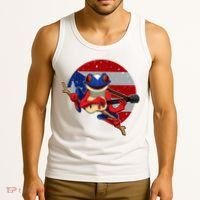 Coqui Frog Playing Guitar Puerto Rico Animal Tank Top thumb 3
