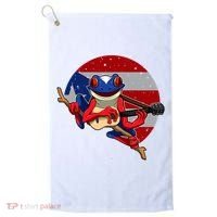 Coqui Frog Playing Guitar Puerto Rico Animal Golf Towel thumb 0