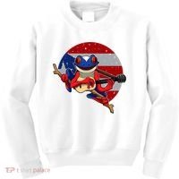 Coqui Frog Playing Guitar Puerto Rico Animal Kids Sweatshirt thumb 0