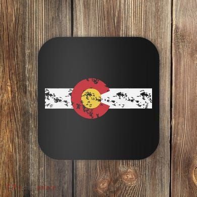 Colorado Flag Patriotic Colorado State Day Coaster
