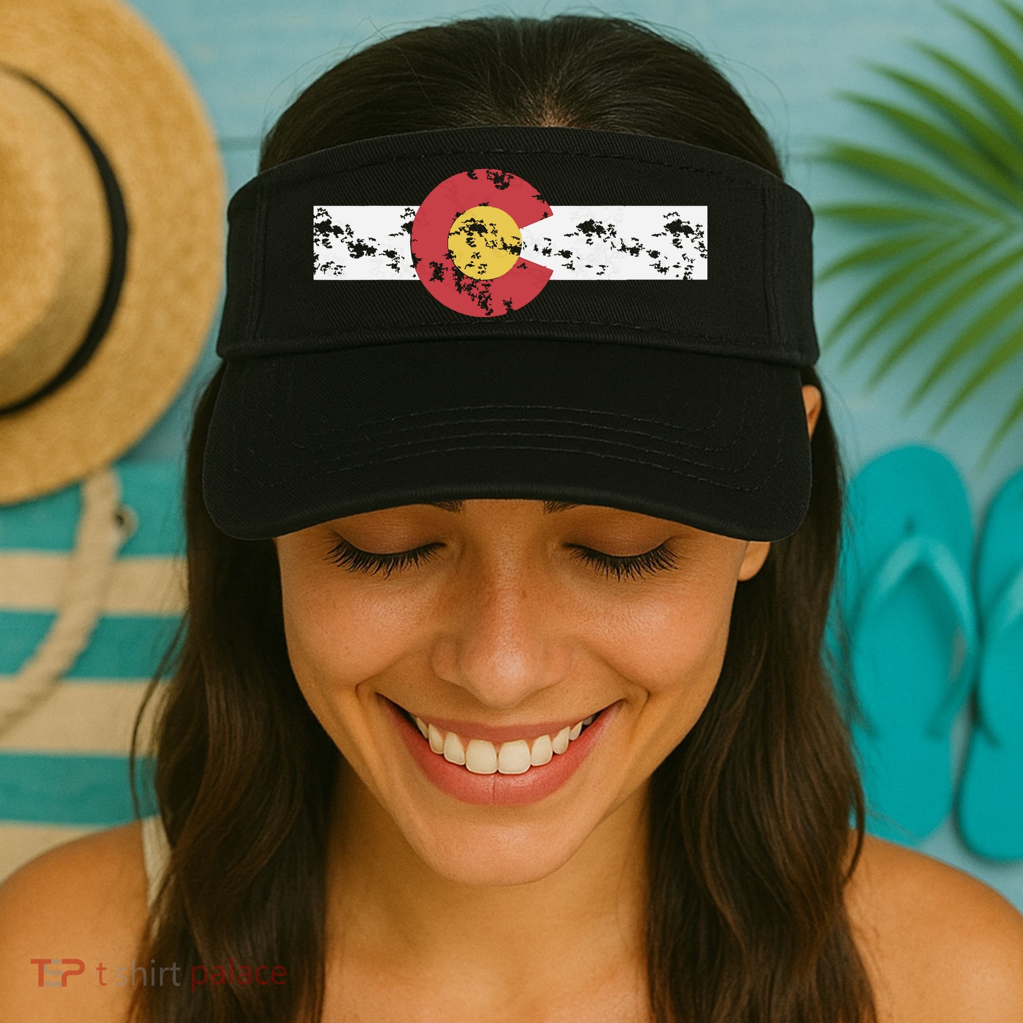 Colorado Flag Patriotic Colorado State Day Visor