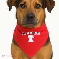 Clearwooder Florida Philadelphia Baseball Spring Training Gift USA-Made Doggie Bandana thumb 1