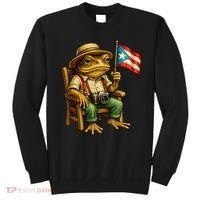 Coqui Frog Puerto Rico Flag Taino Boricua Hispanic Sweatshirt thumb 0