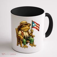 Coqui Frog Puerto Rico Flag Taino Boricua Hispanic Coffee Mug thumb 1