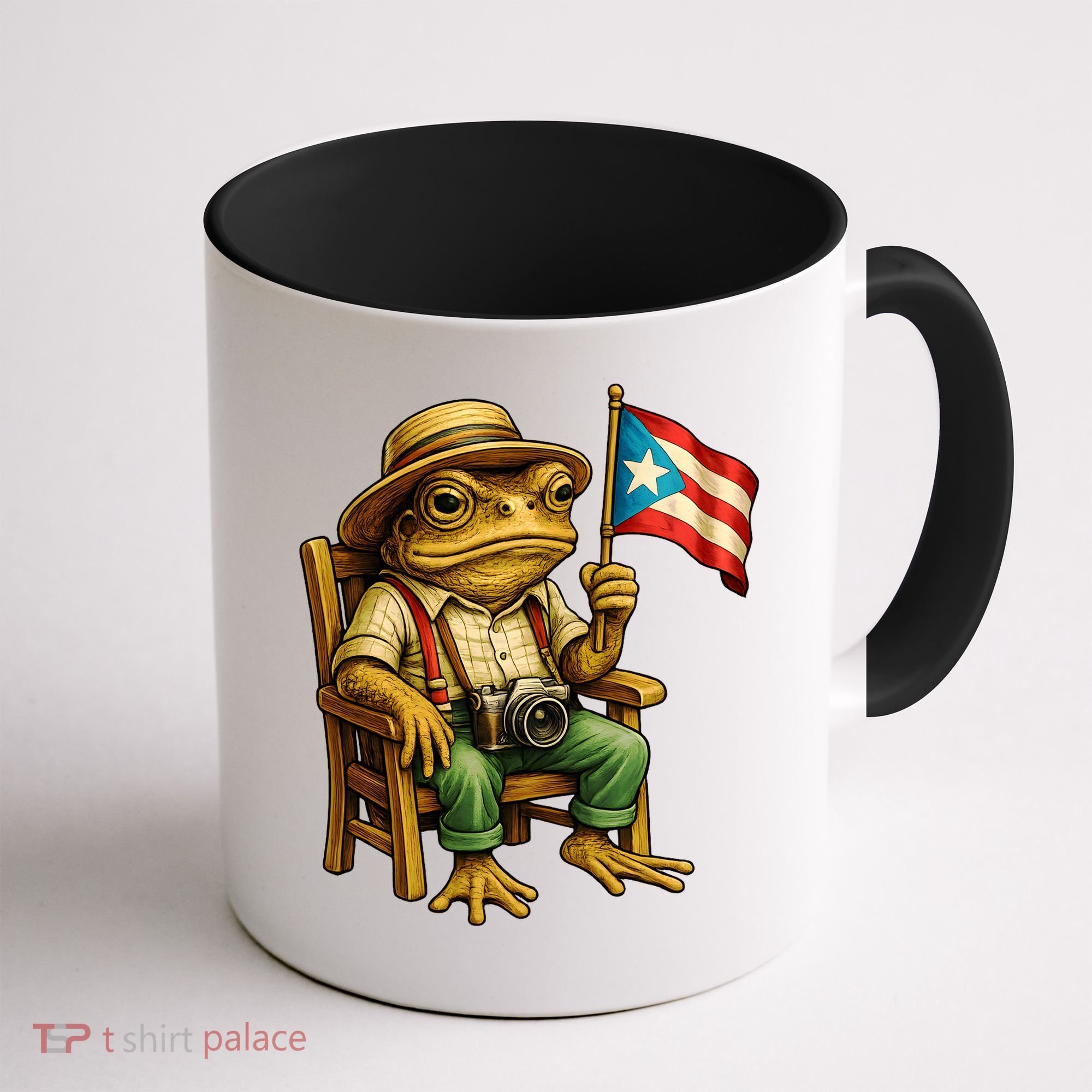 Coqui Frog Puerto Rico Flag Taino Boricua Hispanic Coffee Mug