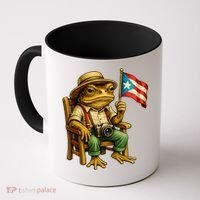 Coqui Frog Puerto Rico Flag Taino Boricua Hispanic Coffee Mug thumb 0