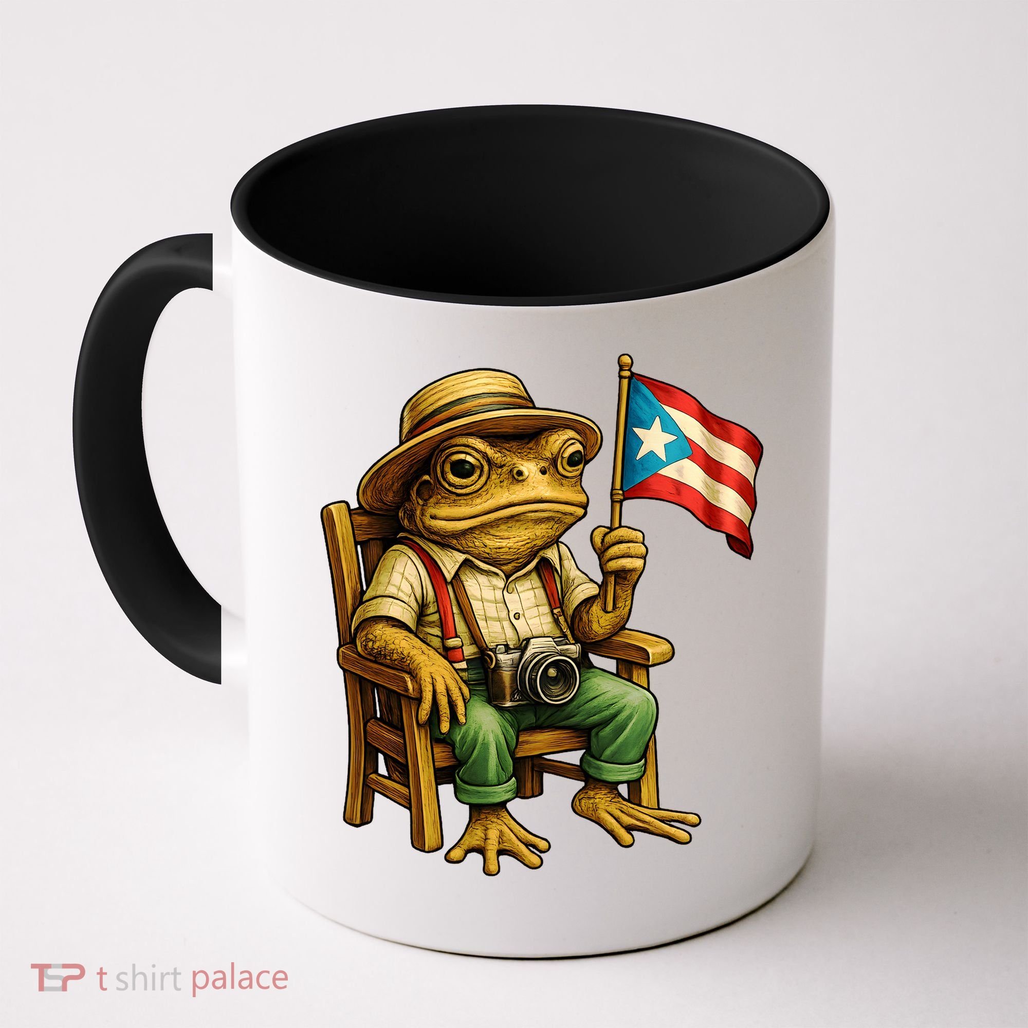 Coqui Frog Puerto Rico Flag Taino Boricua Hispanic Coffee Mug