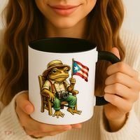 Coqui Frog Puerto Rico Flag Taino Boricua Hispanic Coffee Mug thumb 3