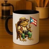 Coqui Frog Puerto Rico Flag Taino Boricua Hispanic Coffee Mug thumb 4