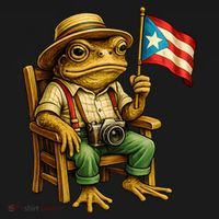 Coqui Frog Puerto Rico Flag Taino Boricua Hispanic Ornament thumb 1