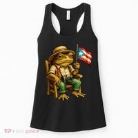 Coqui Frog Puerto Rico Flag Taino Boricua Hispanic Women's Tank Top thumb 0