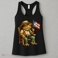 Coqui Frog Puerto Rico Flag Taino Boricua Hispanic Women's Tank Top thumb 3