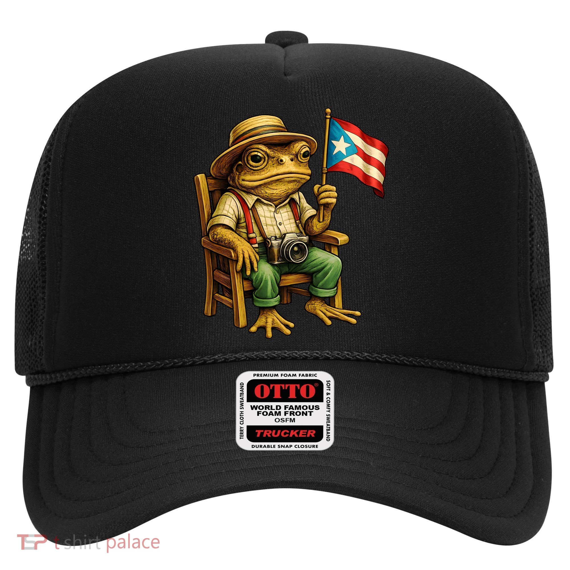 Coqui Frog Puerto Rico Flag Taino Boricua Hispanic Hat