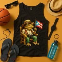 Coqui Frog Puerto Rico Flag Taino Boricua Hispanic Tank Top thumb 4