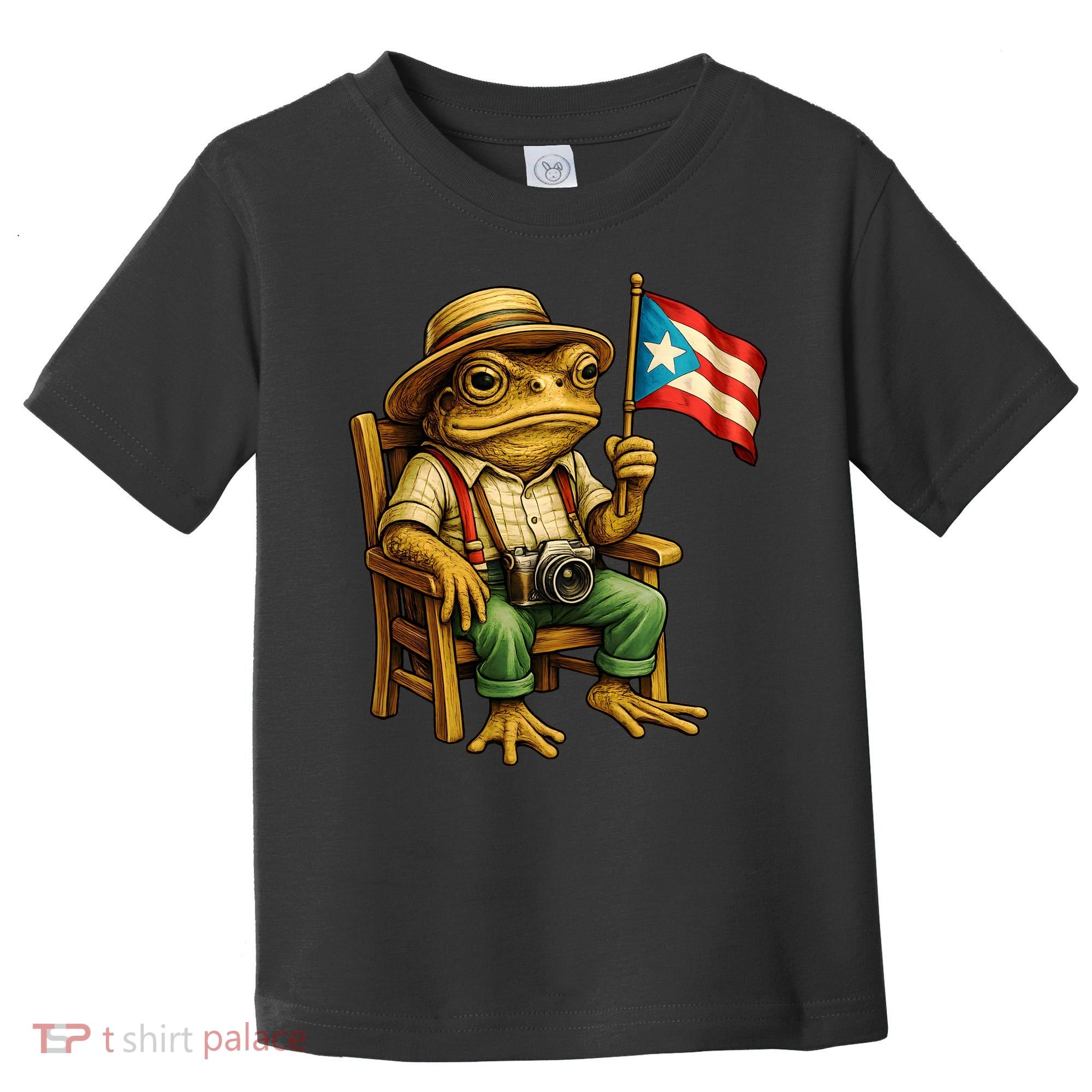 Coqui Frog Puerto Rico Flag Taino Boricua Hispanic Toddler T-Shirt