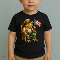 Coqui Frog Puerto Rico Flag Taino Boricua Hispanic Toddler T-Shirt thumb 2