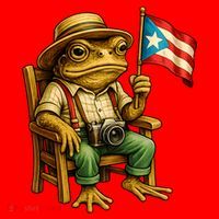 Coqui Frog Puerto Rico Flag Taino Boricua Hispanic Santa Hat thumb 1