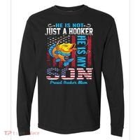 Cool Fishing Proud Hooker Mom Comfort Colors Heavyweight Long Sleeve T-Shirt thumb 0