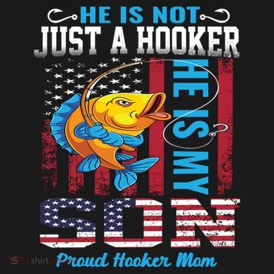 Cool Fishing Proud Hooker Mom Tall Hoodie