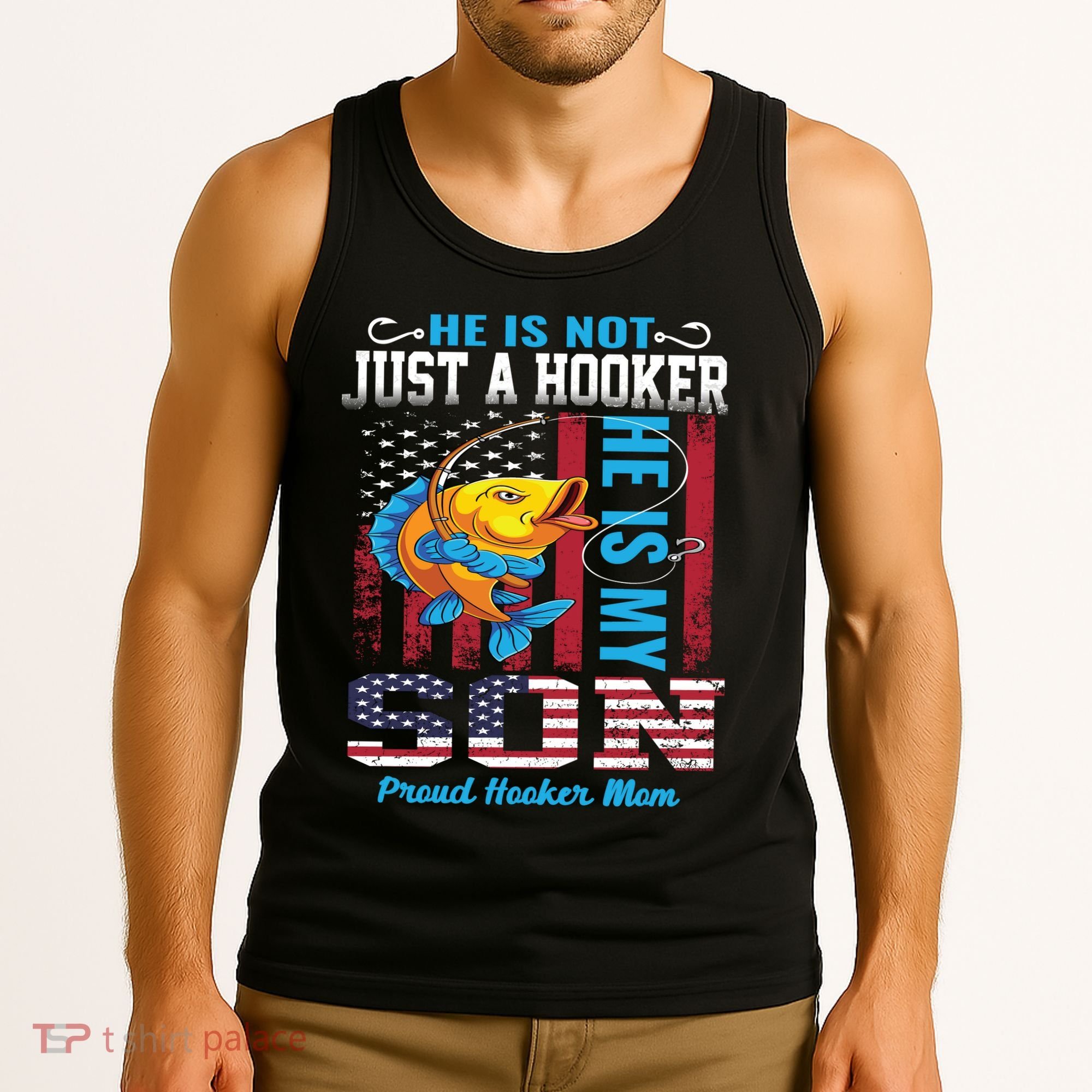 Cool Fishing Proud Hooker Mom Tank Top