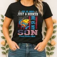 Cool Fishing Proud Hooker Mom Women's T-Shirt thumb 2