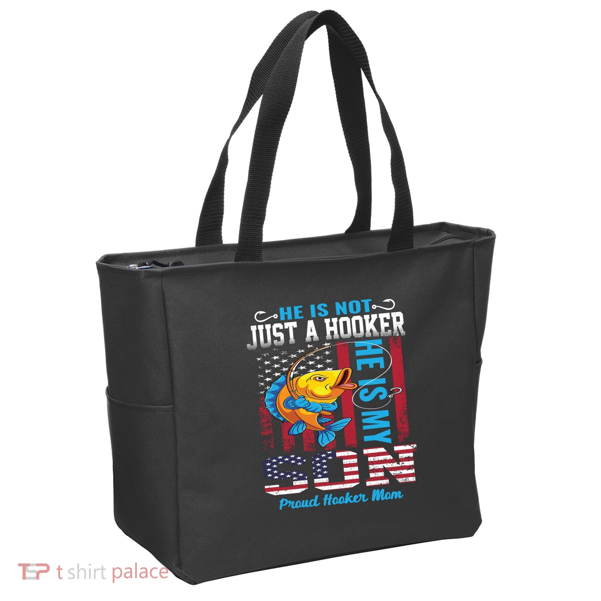 Cool Fishing Proud Hooker Mom Tote Bag