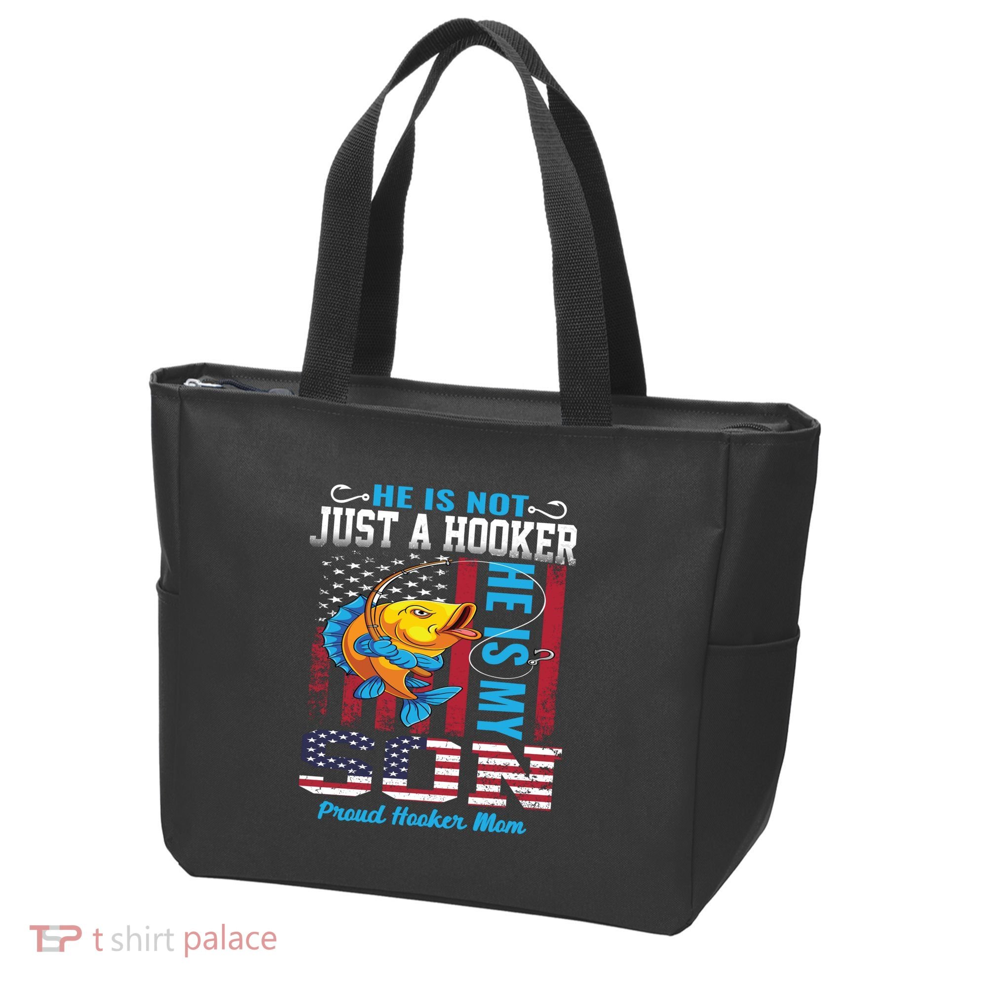 Cool Fishing Proud Hooker Mom Tote Bag
