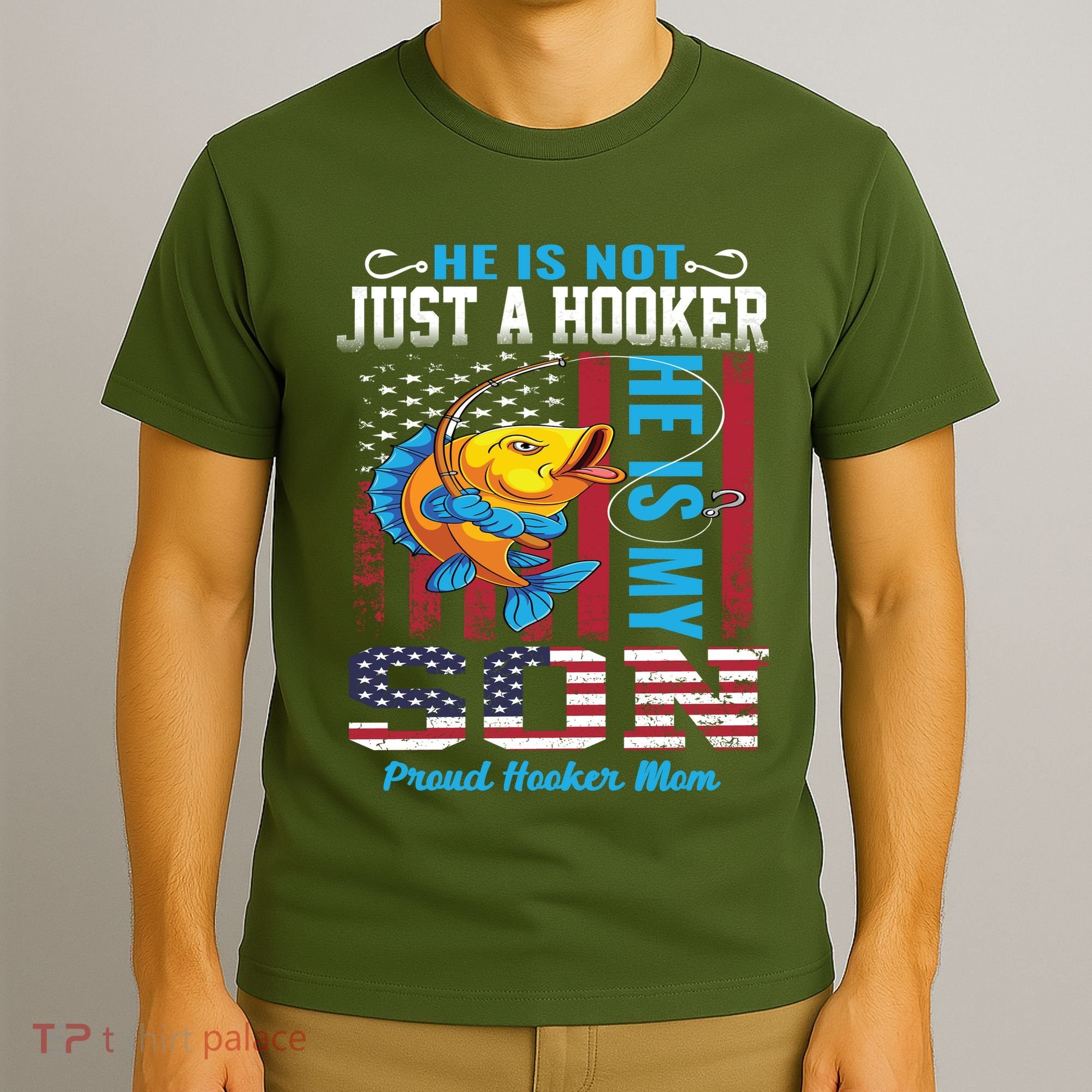Cool Fishing Proud Hooker Mom T-Shirt