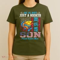 Cool Fishing Proud Hooker Mom T-Shirt thumb 4