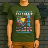 Cool Fishing Proud Hooker Mom T-Shirt thumb 6