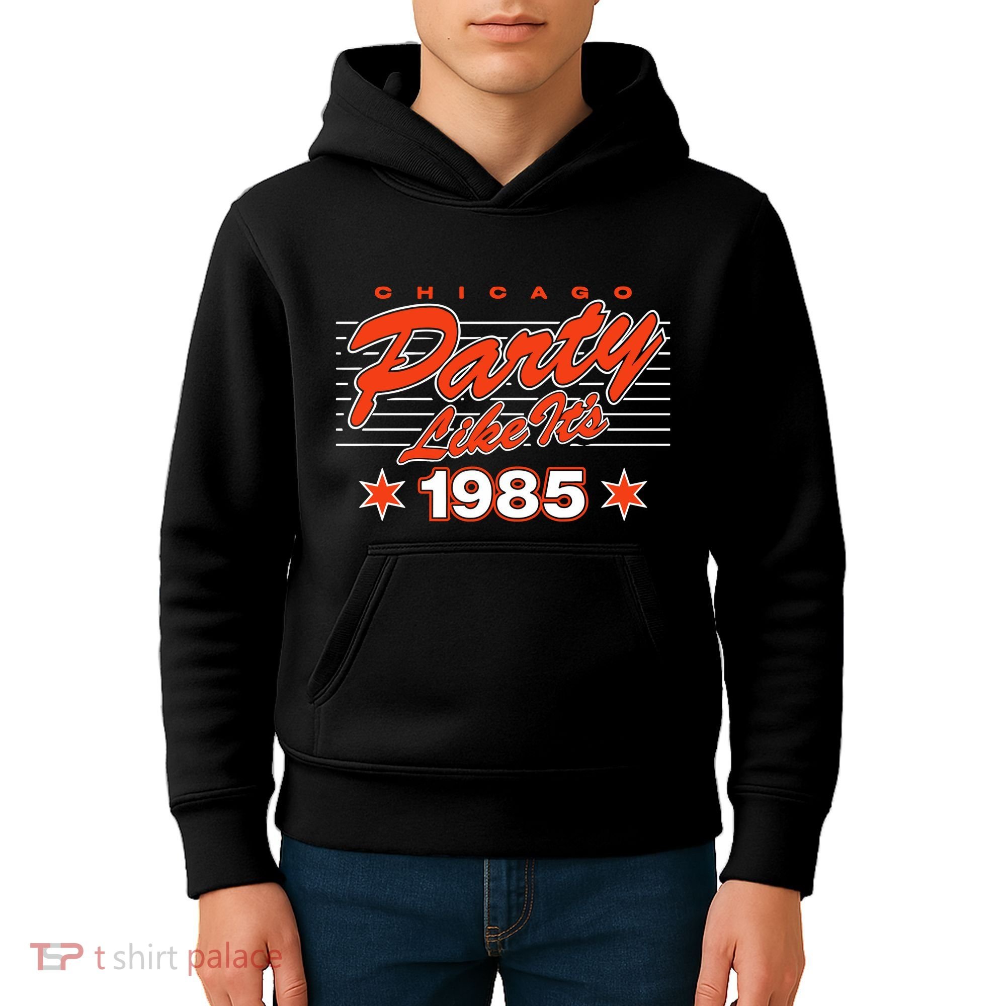 Chicago Football Party Like It’S 1985 Kids Hoodie
