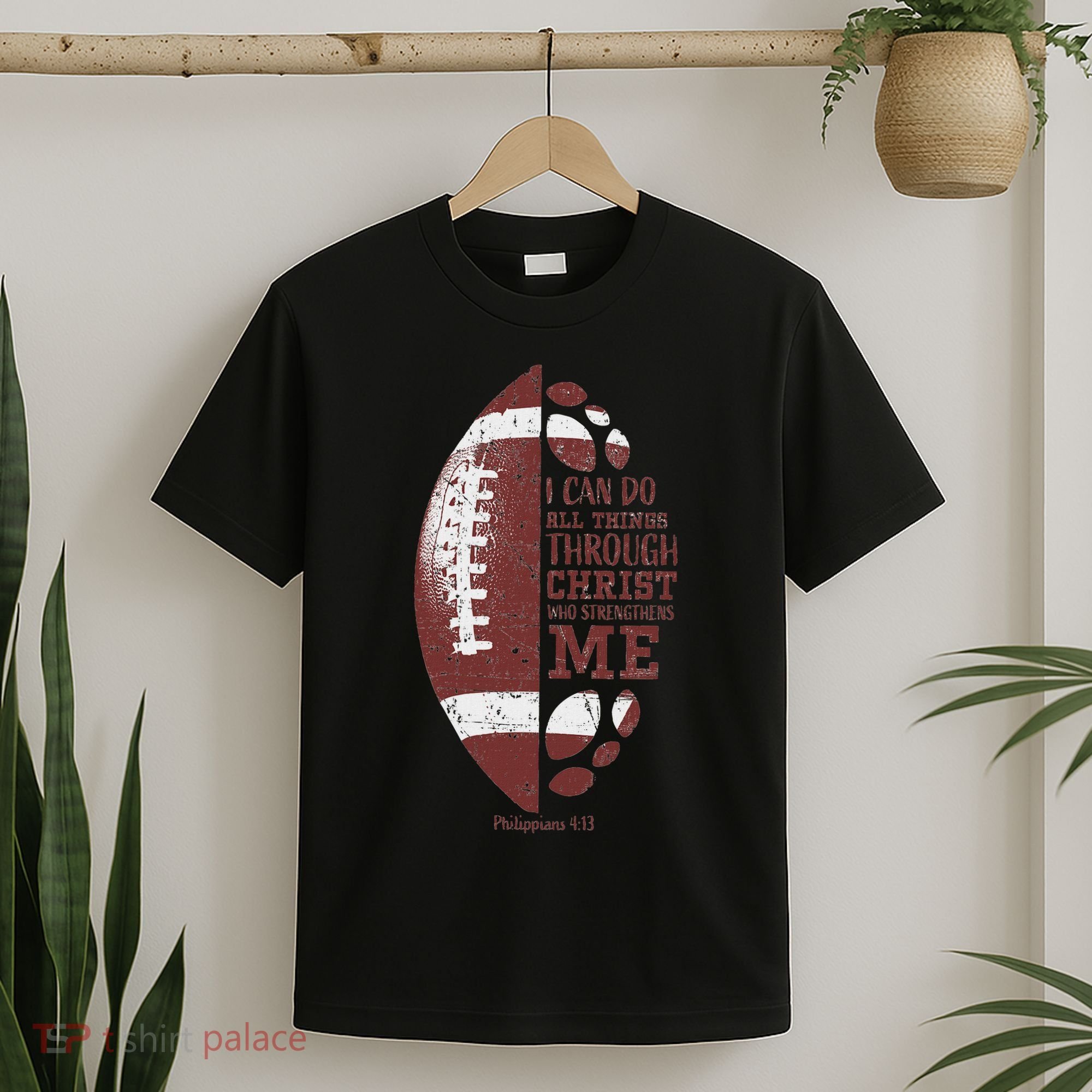 Christian Football Philippians 413 S Gifts T-Shirt