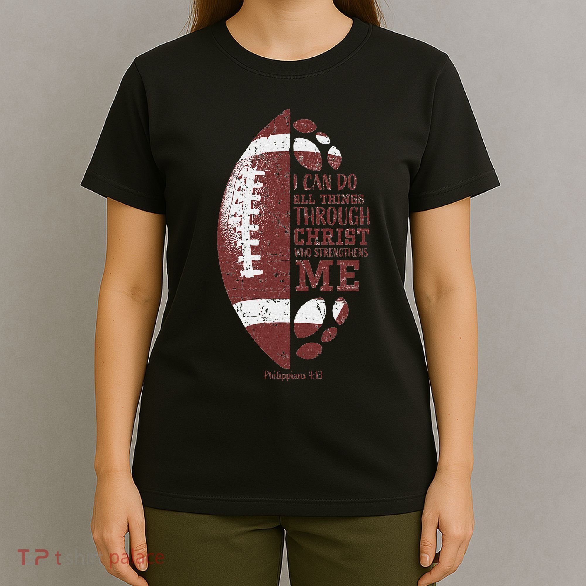 Christian Football Philippians 413 S Gifts T-Shirt