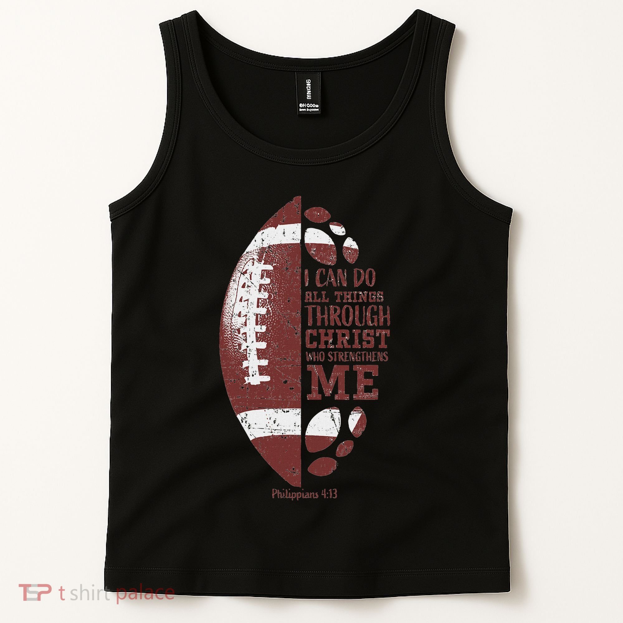 Christian Football Philippians 413 S Gifts Tank Top