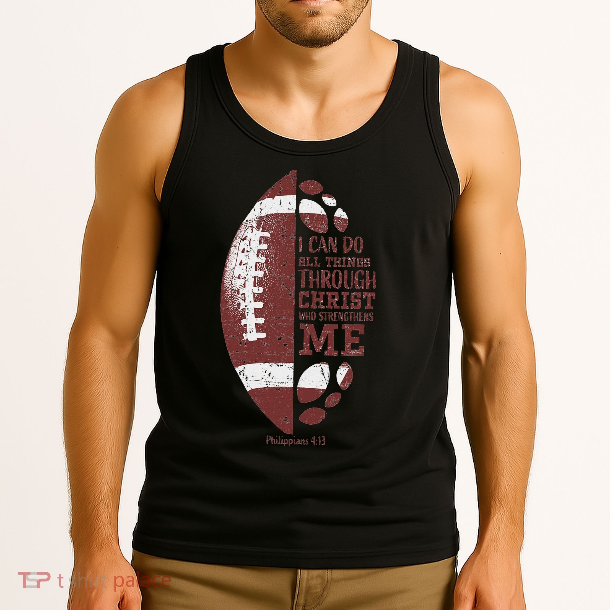 Christian Football Philippians 413 S Gifts Tank Top