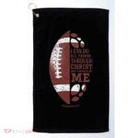 Christian Football Philippians 413 S Gifts Golf Towel thumb 0