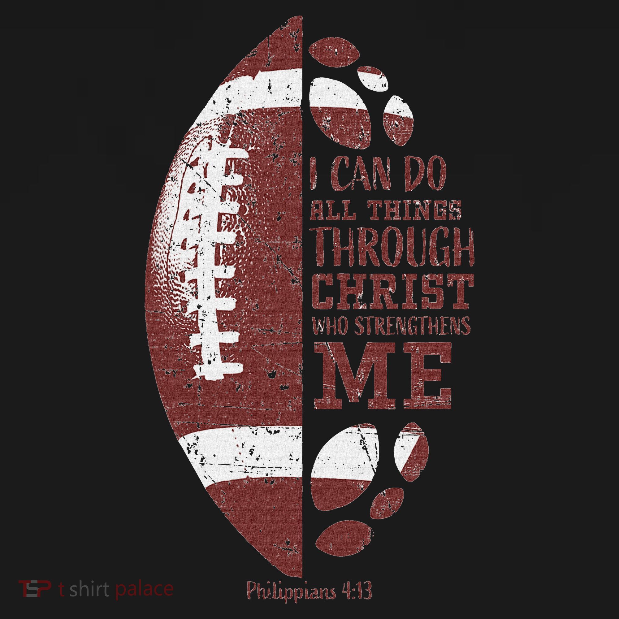 Christian Football Philippians 413 S Gifts Visor