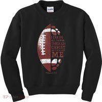 Christian Football Philippians 413 S Gifts Kids Sweatshirt thumb 0