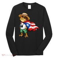 Coqui Frog Puerto Rico Flag Rican Taino Boricua Long Sleeve Shirt thumb 0