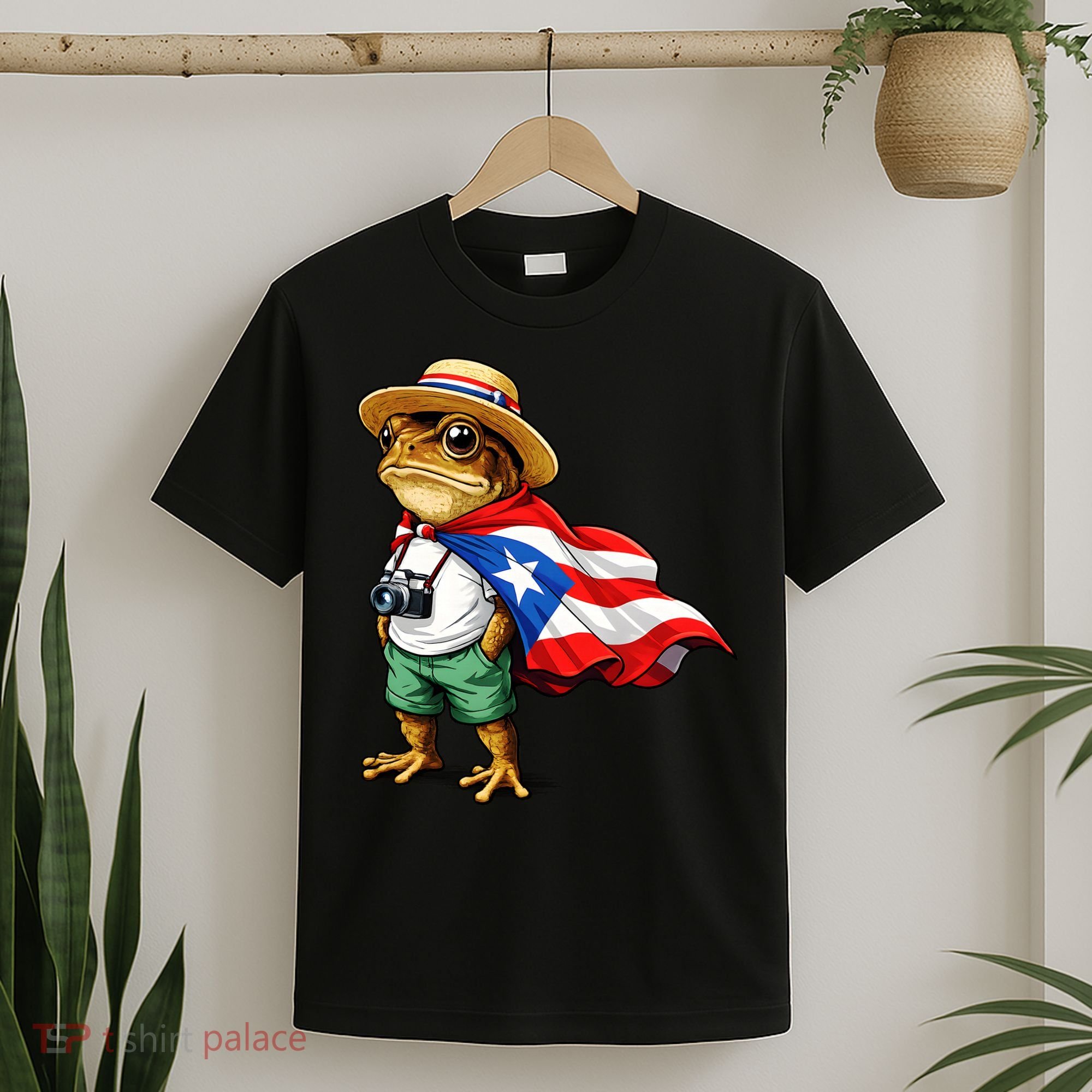 Coqui Frog Puerto Rico Flag Rican Taino Boricua T-Shirt