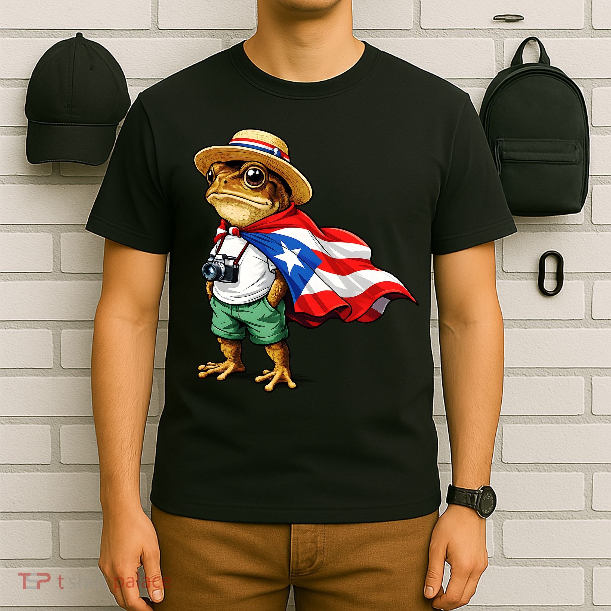 Coqui Frog Puerto Rico Flag Rican Taino Boricua T-Shirt