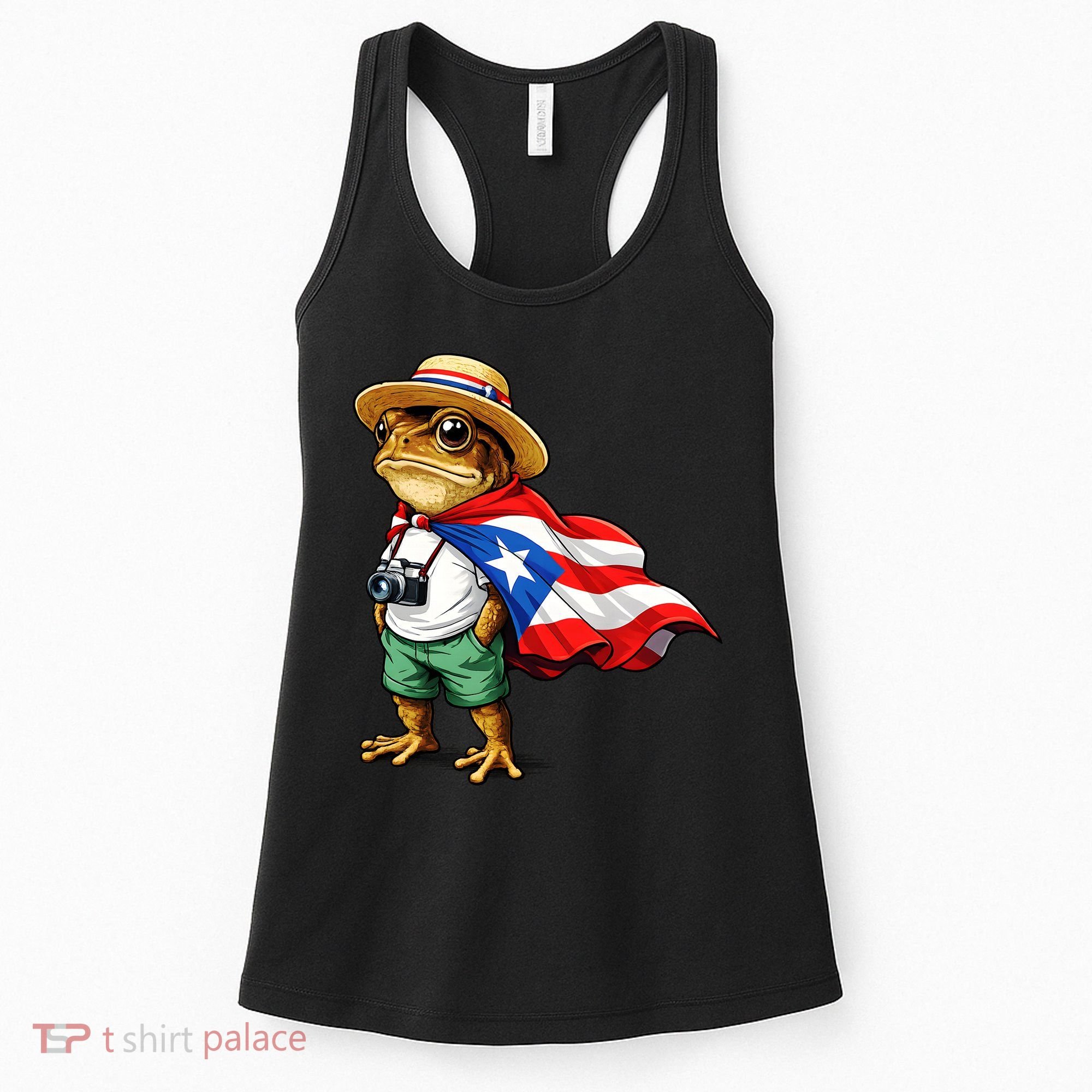 Coqui Frog Puerto Rico Flag Rican Taino Boricua Women's Tank Top
