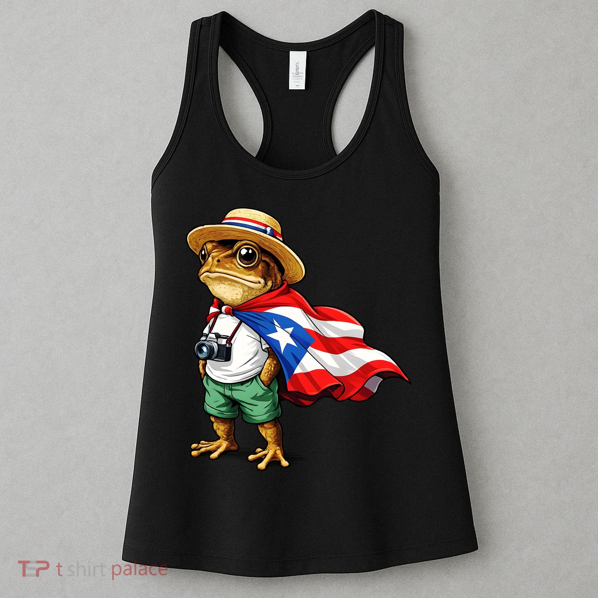Coqui Frog Puerto Rico Flag Rican Taino Boricua Women's Tank Top