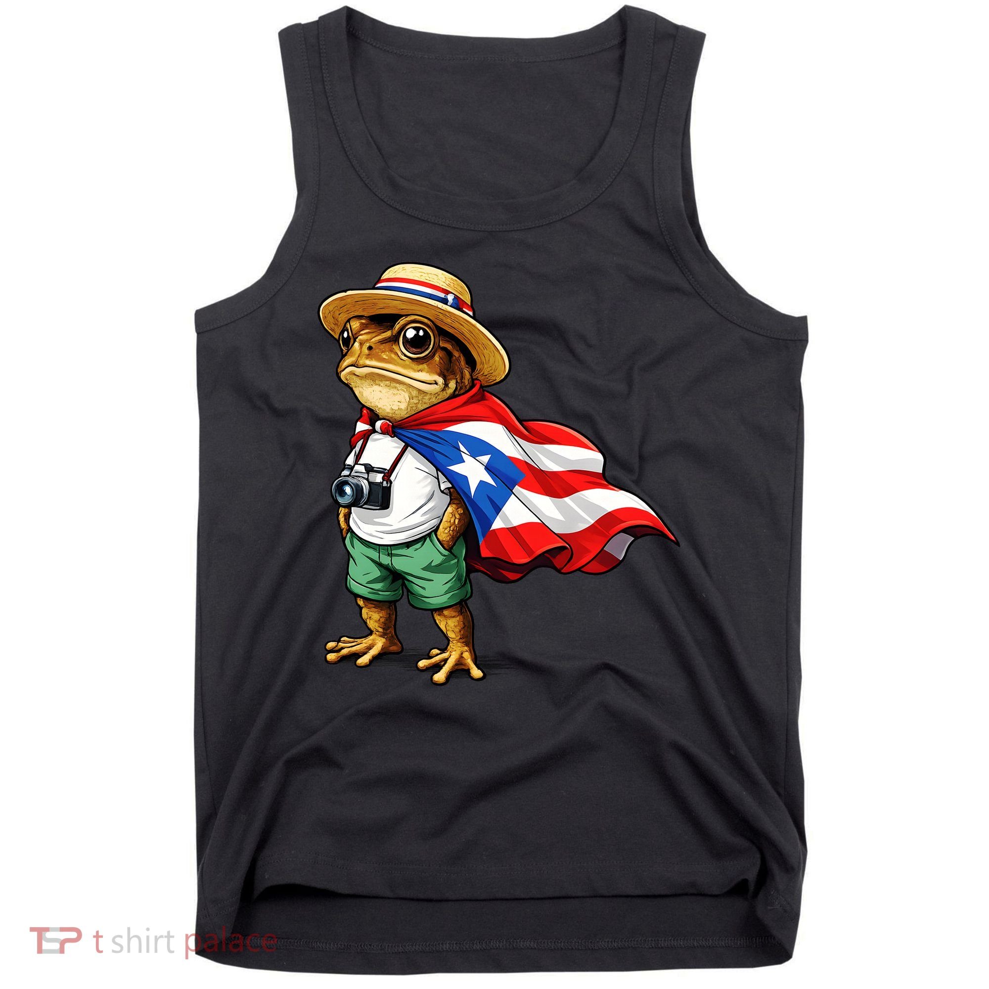 Coqui Frog Puerto Rico Flag Rican Taino Boricua Tank Top
