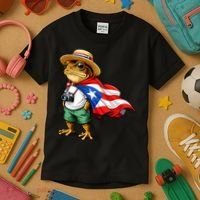 Coqui Frog Puerto Rico Flag Rican Taino Boricua Kids T-Shirt thumb 3